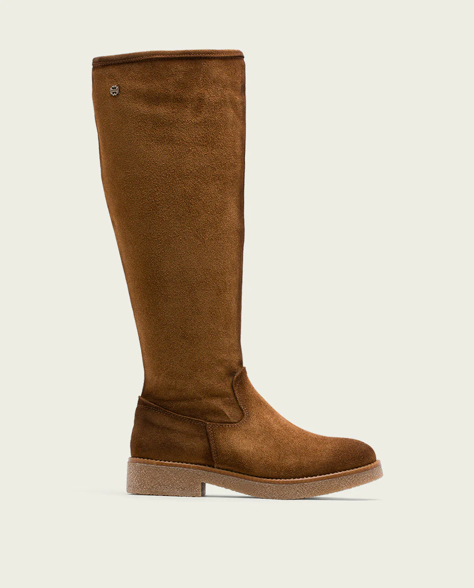 BOTAS ALTAS DE PIEL CUERO CON CREMALLERA ÁGATA