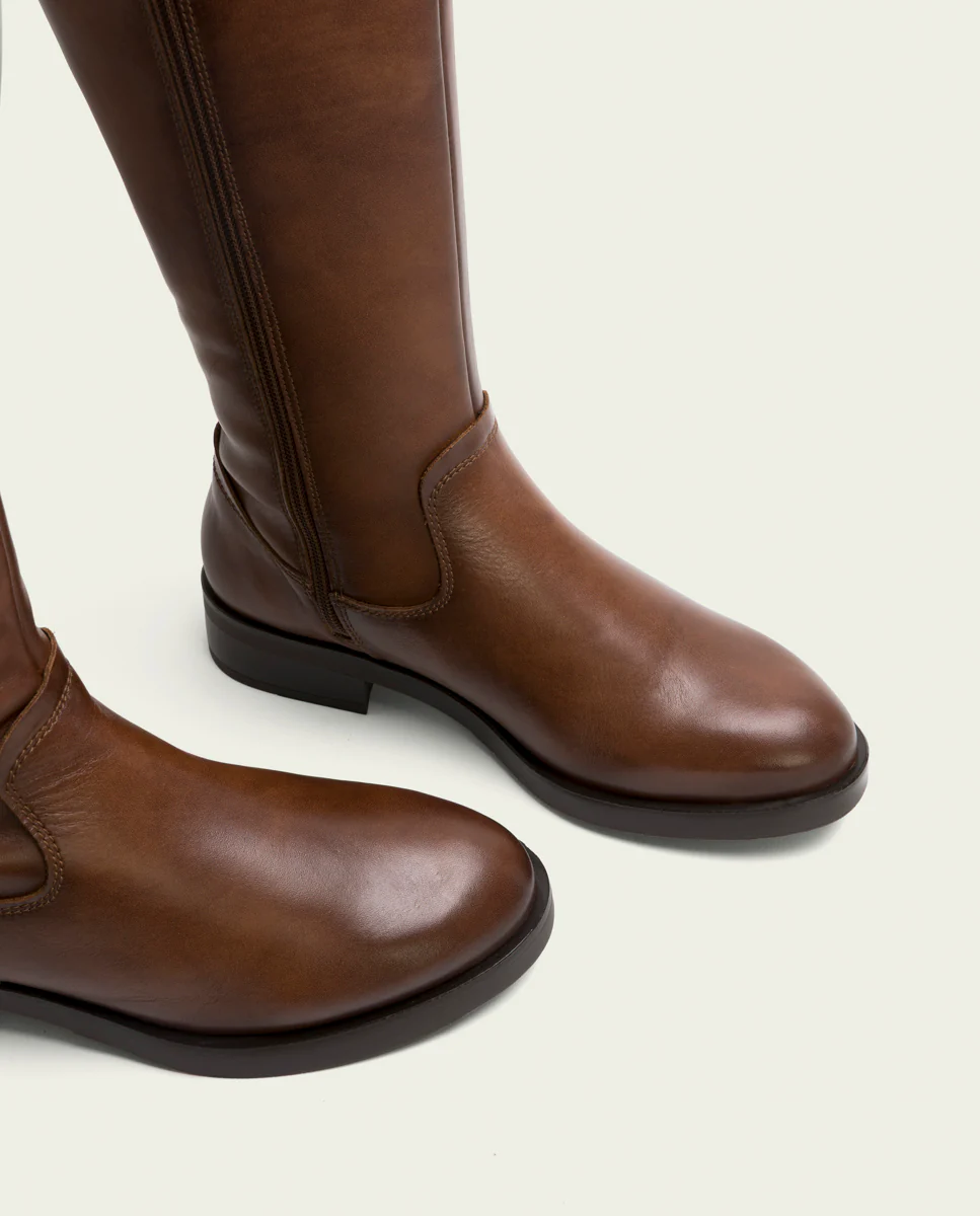 BOTAS ALTAS DE PIEL CUERO CON CREMALLERA BELÉN - Image 4