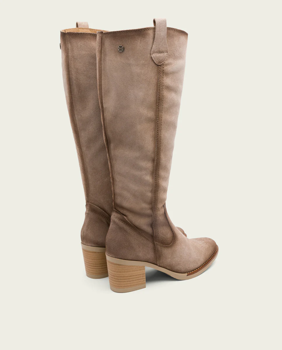 BOTAS DE PIEL ARENA CON CREMALLERA JIMAE - Image 3