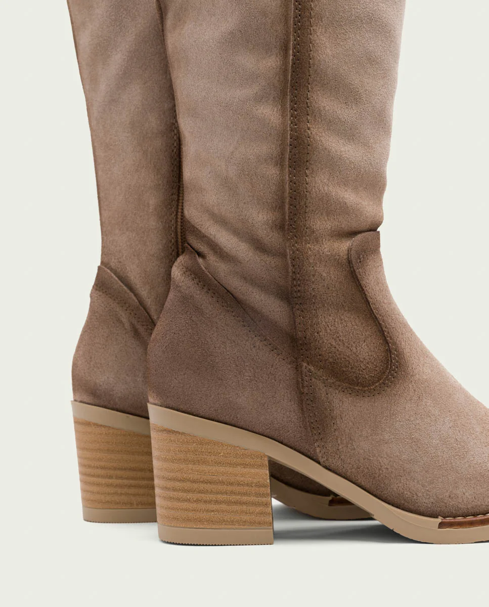 BOTAS DE PIEL ARENA CON CREMALLERA JIMAE - Image 4