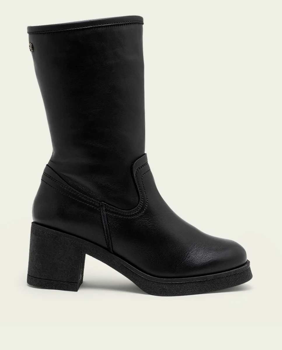 BOTAS DE PIEL CON CREMALLERA NEGRO MARNI