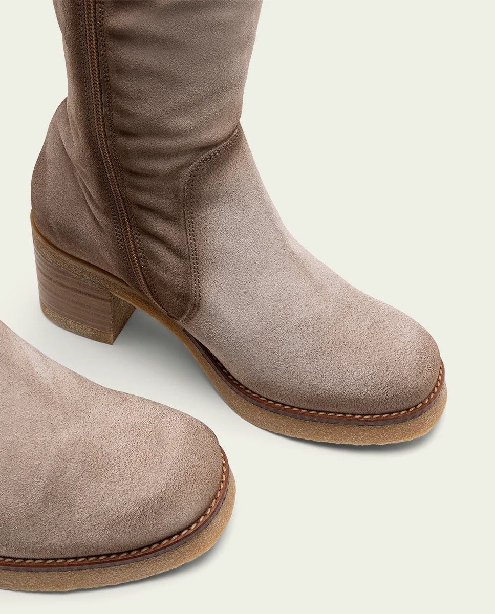 BOTAS DE SERRAJE CON CREMALLERA ARENA MELISA - Image 4