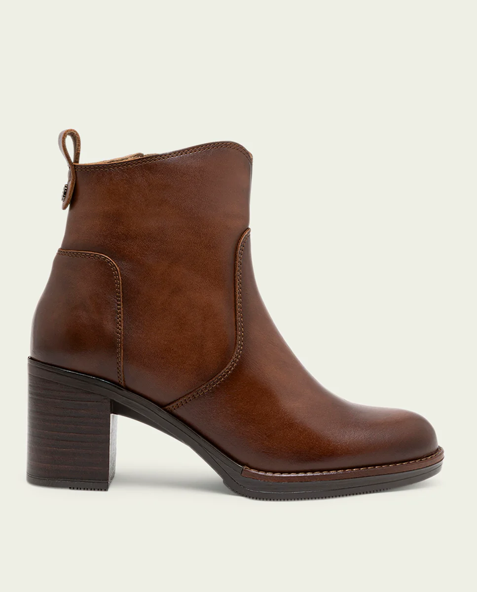 BOTINES DE PIEL DE TACÓN CUERO RAQUEL - Image 2