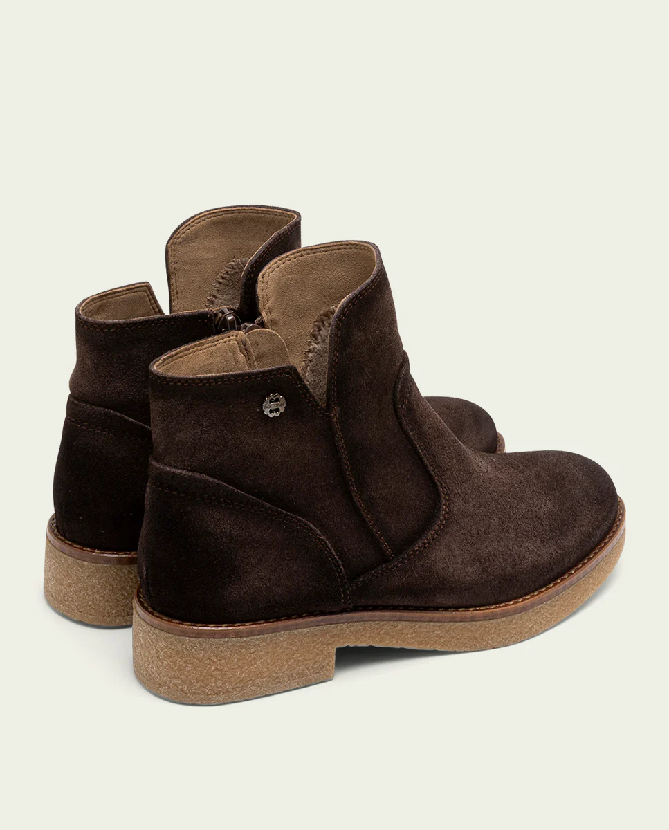 BOTINES DE PIEL MOKA CON CREMALLERA ADELE - Image 3