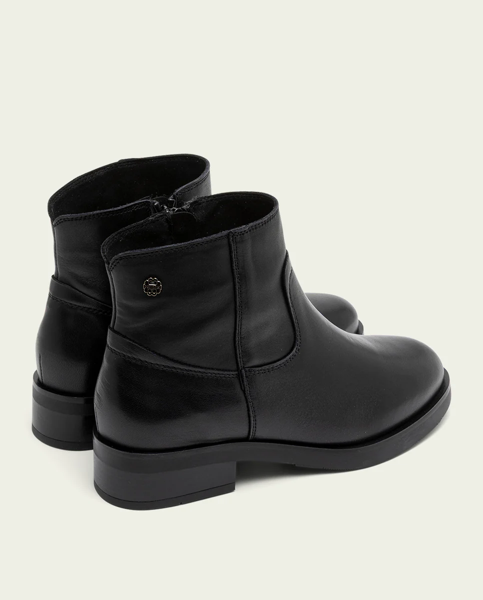 BOTINES DE PIEL NEGROS CON CREMALLERA BÁRBARA - Image 4